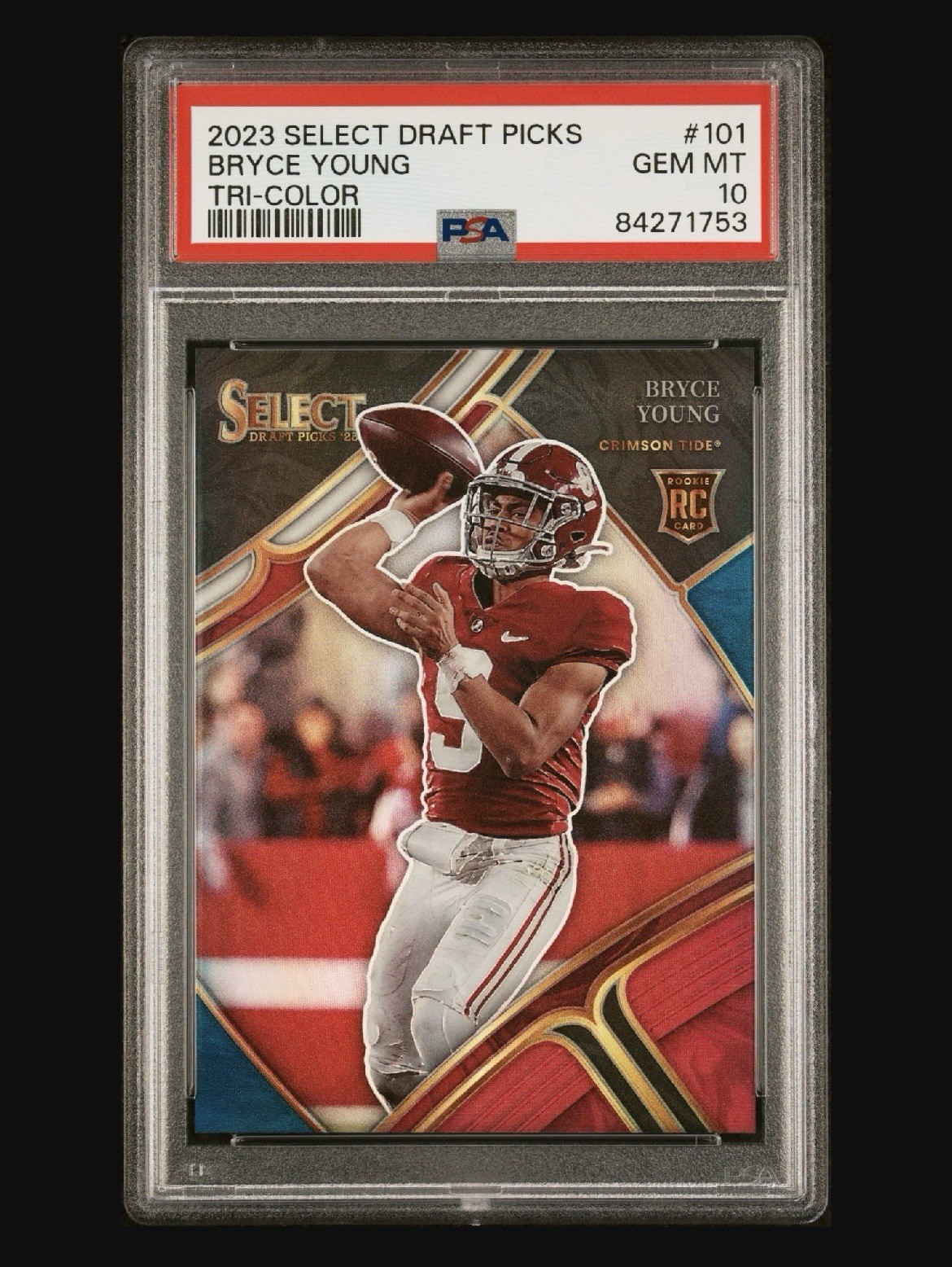 Bryce Young Panini Select Draft Picks #101 Tri-Color