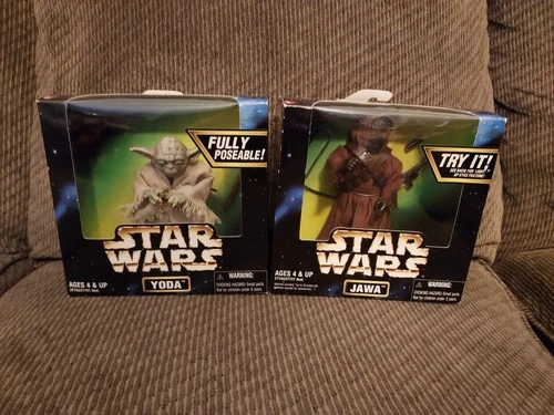 STAR WARS ACTION COLLCTION YODA & JAWA FIGURES KENNER '97 BRAND NEW NEVER OPENED