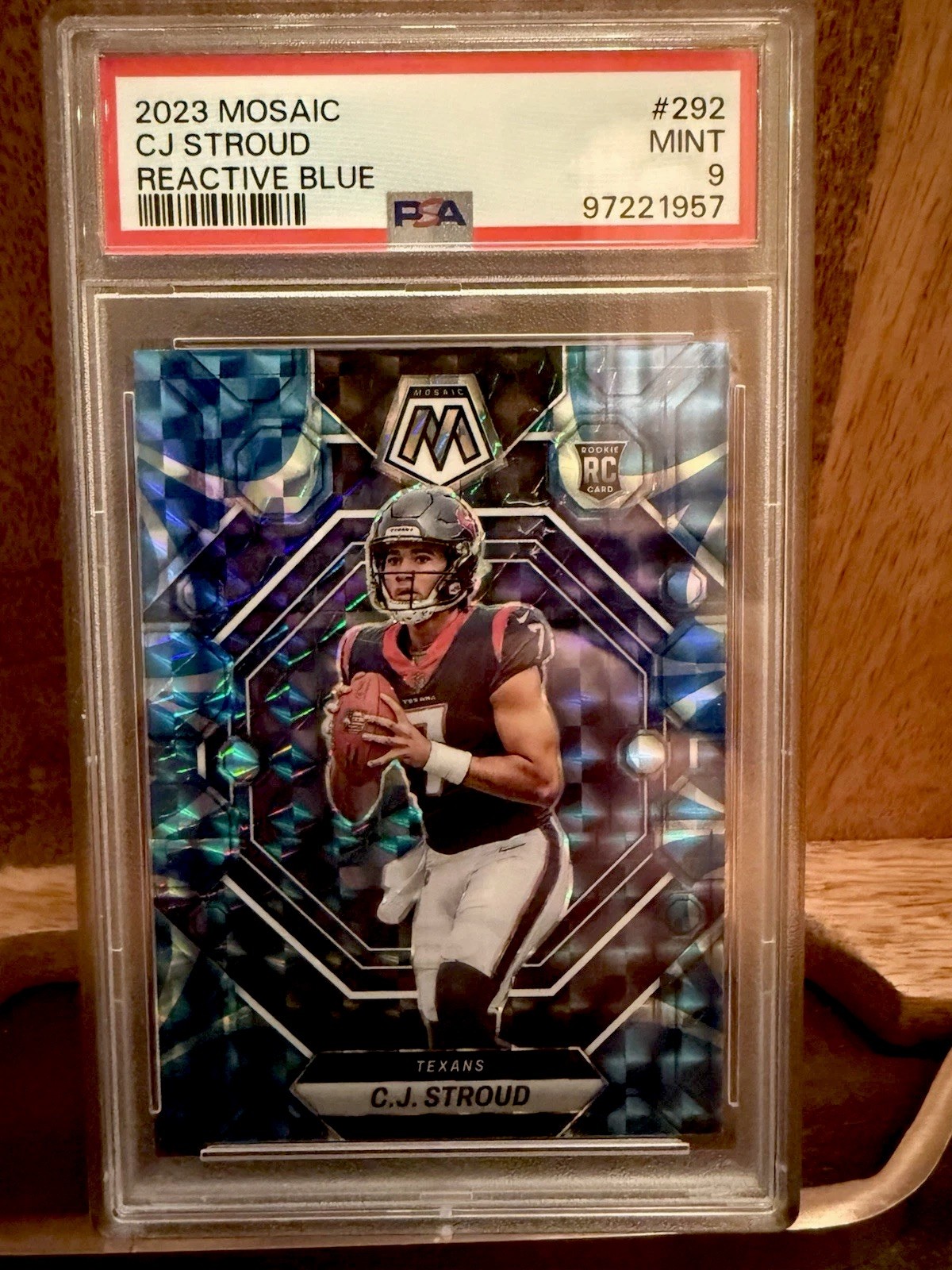 2023 Panini Mosaic - Rookies C.J. Stroud #292 Reactive Blue Mosaic Prizm (RC)