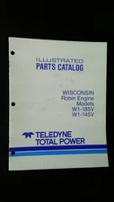 Wisconsin Robin Engine Parts Catalog W1-185V W1-145V Teledyne Manual