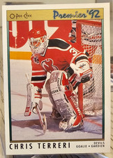 1991-92 O-Pee-Chee Premier Chris Terreri #197 New Jersey Devils