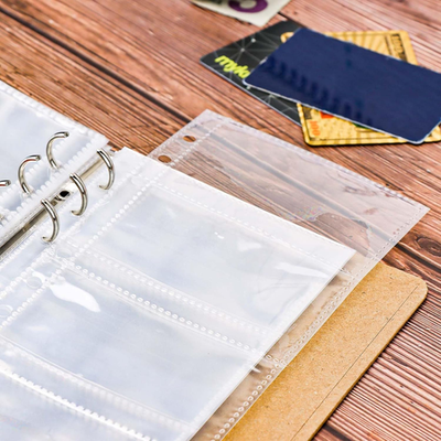 credit card binder pages MoKo Budget with Zipper Envelopes,A6 Binder Notebook PU Leather  Mokodirect Lines sheet protectors are available in a variety of materials and finishes and are designed to protect your documents day after day Office Depot Brand Business Card