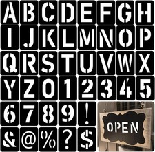 42st Zahlen Buchstaben Schablonen 10cm Kunststoff wiederverwendbar DIY Handwerk