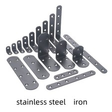 90 Degree Right Angle Brackets Black Stainless Steel Corner Braces with Screws