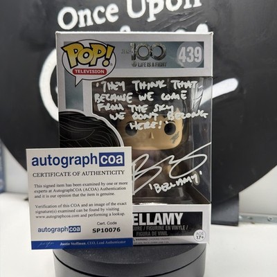 The 100 Signed Bellamy 439 Funko Pop By Bob Morley ACOA Certified