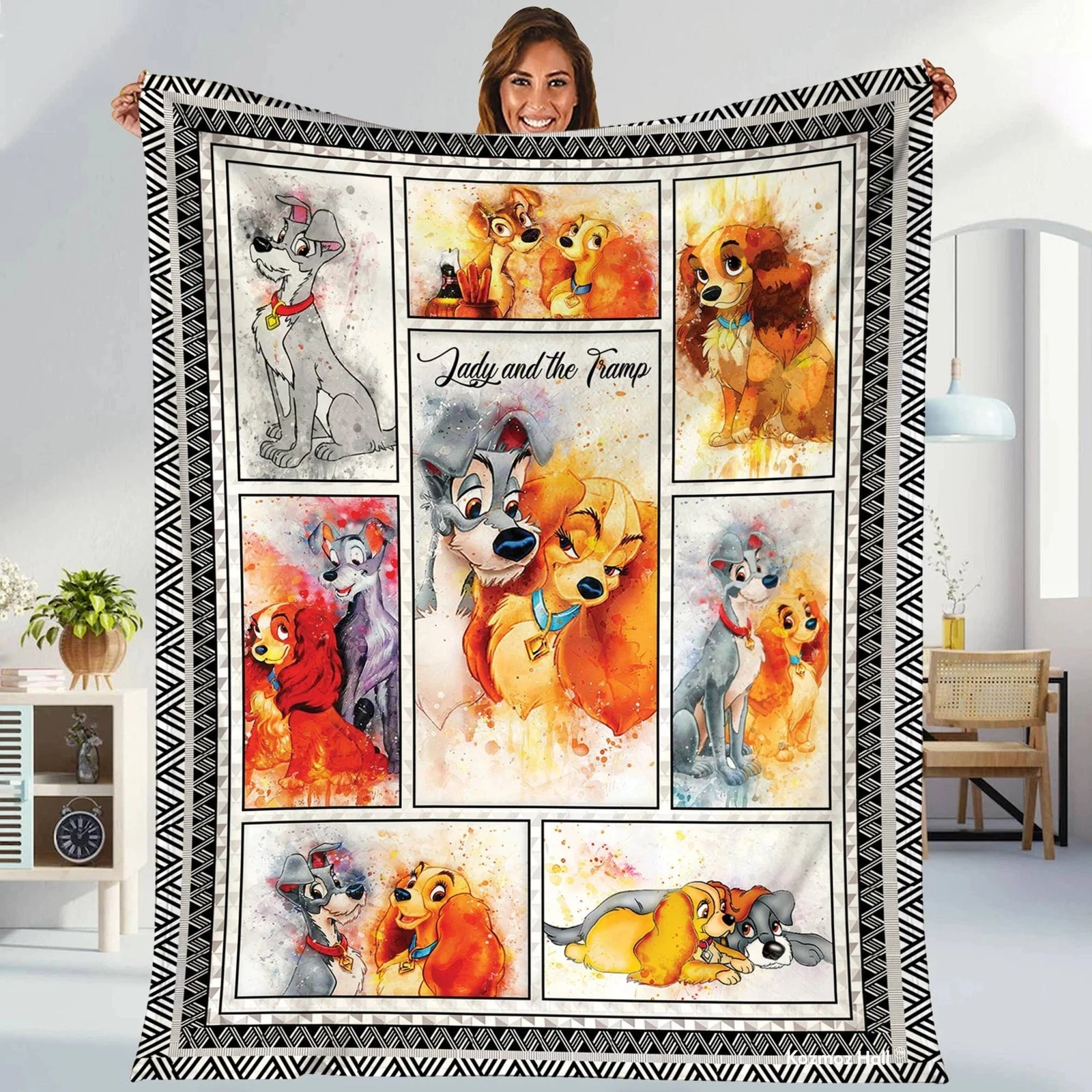 Lady And The Tramp Fleece Blanket The Tramp Dog Fleece Blanket