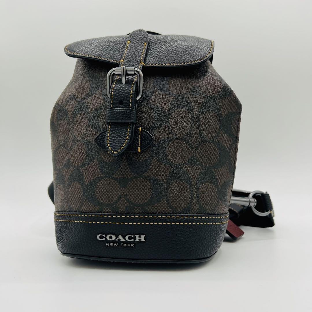 Coach Signature Brown PVC Backpack G07111504 Authentic Design