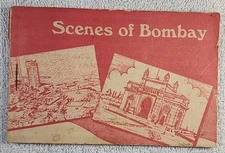 Vintage Unused ELAR Postcard Booklet of 10 "SCENES OF BOMBAY" India Unposted