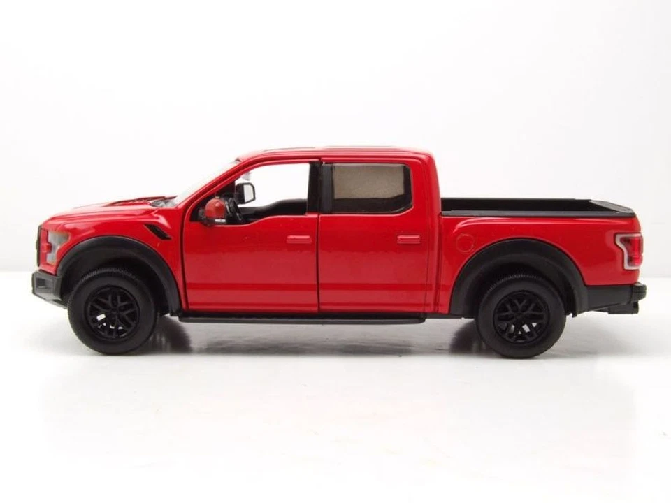 Ford F-150 Raptor Pick Up 2017 Rosso Modellino Auto 1:27 MotorMax - Immagine 3 di 4