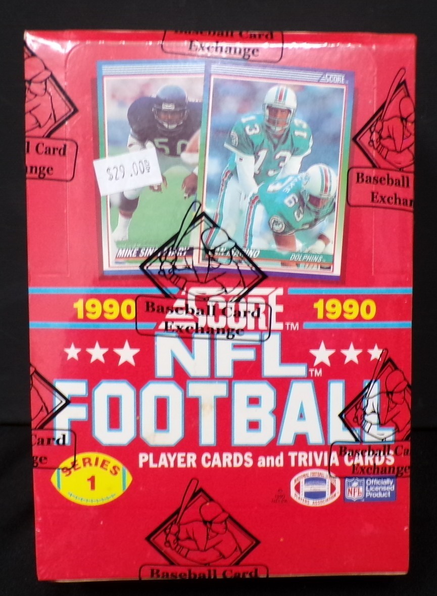 1990 Score Series 1 Football box BBCE FASC - look for PSA 10 Junior Seau RCs!