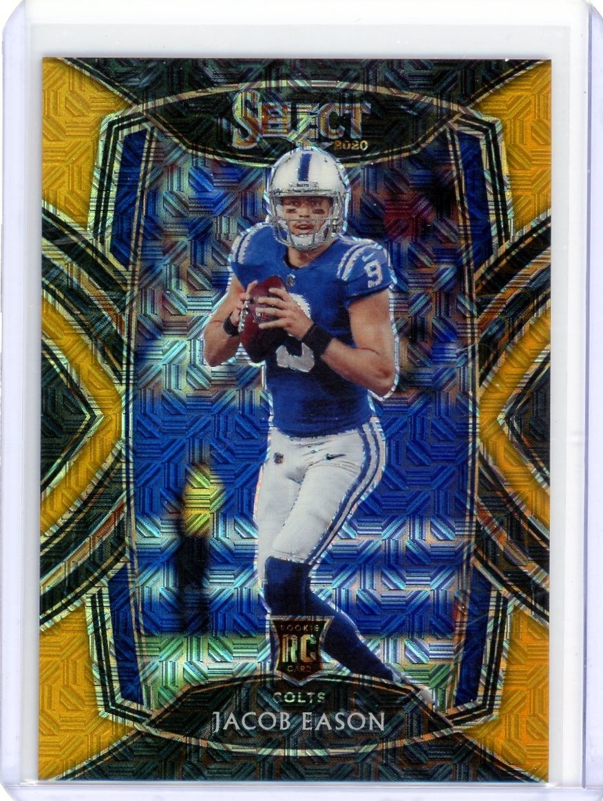 Jacob Eason 2020 Select Club Level Gold Mojo Prizm RC 7/10
