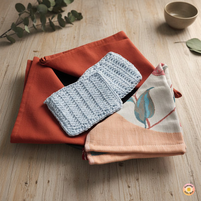 Zero Waste Küchenset 5-teilig Schwamm waschbar Handtuch Baumwolle Eco Kitchen Geschenkset