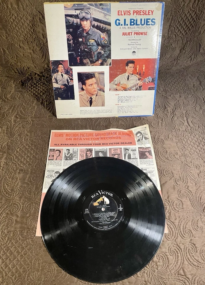 VINTAGE ELVIS PRESLEY GI BLUES ORIGINAL SOUNDTRACK RECORDING 1960 LSP2256 - Image 2 of 4