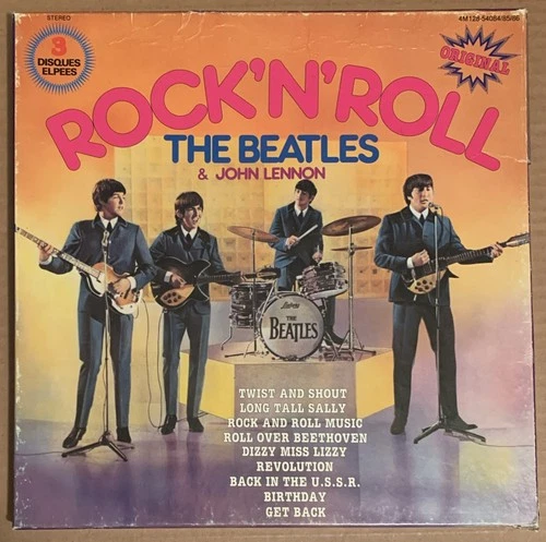 1982 THE BEATLES & JOHN LENNON ROCK 'N' ROLL 3LP VINYL BOX SET Parlophone