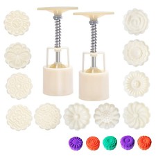 Bath Bomb Mold Kit Akamino 2 Pieces Bombs Press with 12 Cream White