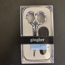  NIB  Italian Gingher Designer Series 4" Embroidery Scissors CRISS