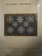 Snowflake Ornaments plastic canvas KIT Nancy Dorman 8 ornaments Christmas