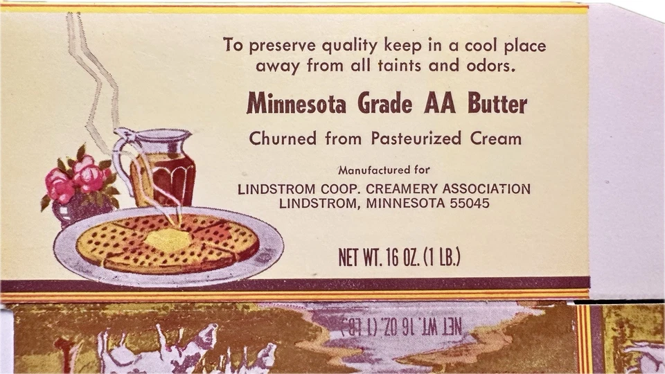3 NOS! - “State Brand” Butter Box Lindstrom MN Coop Creamery - Antique - Vintage - Image 4 of 4