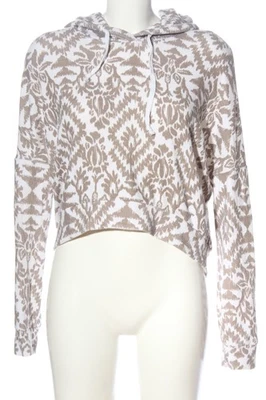 ABERCROMBIE & FITCH Sweatshirt Dames Sweat T EU 34 brun-blanc style décontracté - Photo 1/4