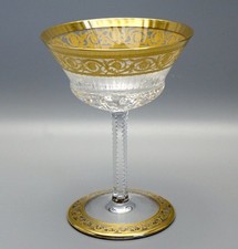 Glass Saint Louis Champagne Bowl "Thistle Gold".