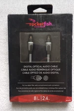 New Rocketfish Digital Fiber Optic Audio Cable - 8ft 2.4M
