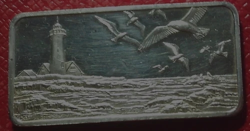 1974 Cape Cod Art Bar-America The Beautiful  1 oz.999 Silver-Hamilton Mint