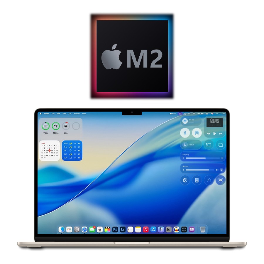 2022 Apple M2 MacBook Air 13.6" 16GB/256GB SSD - (Starlight) A2681 w/Warranty