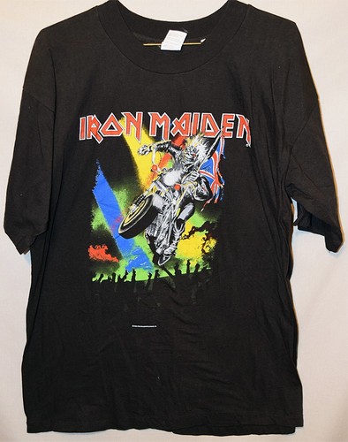 -Rare- 1989 -IRON MAIDEN- Vintage MAIDEN ENGLAND Rock Band Concert/Tour T-Shirt