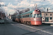 CNS&M Train 805 The Electroliner 5 x 7 Photo S. 6th St. Milwaukee, WI Oct. 1962.