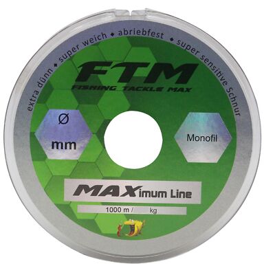 (0,03 /1m) FTM Schnur MAXimum Line - 1000m monofile Angelschnur, Schnur