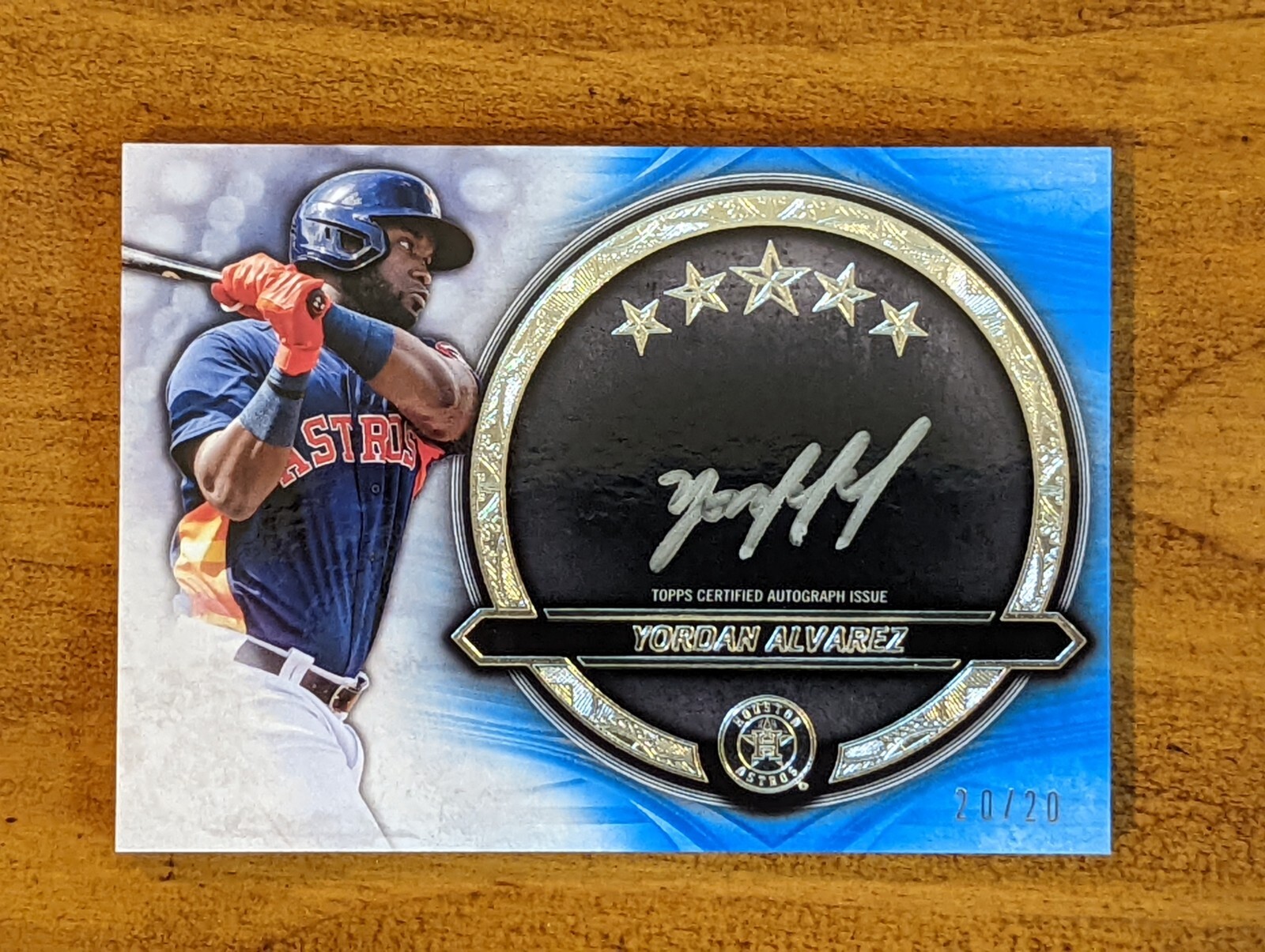 2021 Topps Five Star Yordan Alvarez Silver Signatures Auto Blue /20 #SS-YA