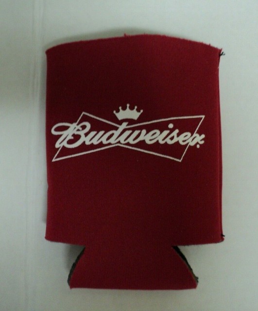 BUDWEISER 4 BUD BEER CAN WRAP COOLERS KOOZIE COOLIE 12oz CAN AUCT3726