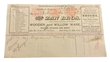 c1880 Zan Bros Portland OR Letterhead Order Receipt St Johns Wooden Ware A1