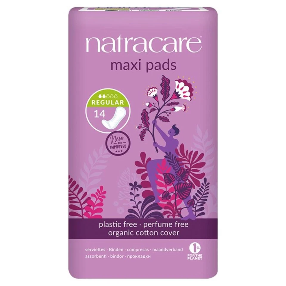 Natracare Bio Baumwolle Ultra Maxi Pads 14 Regular