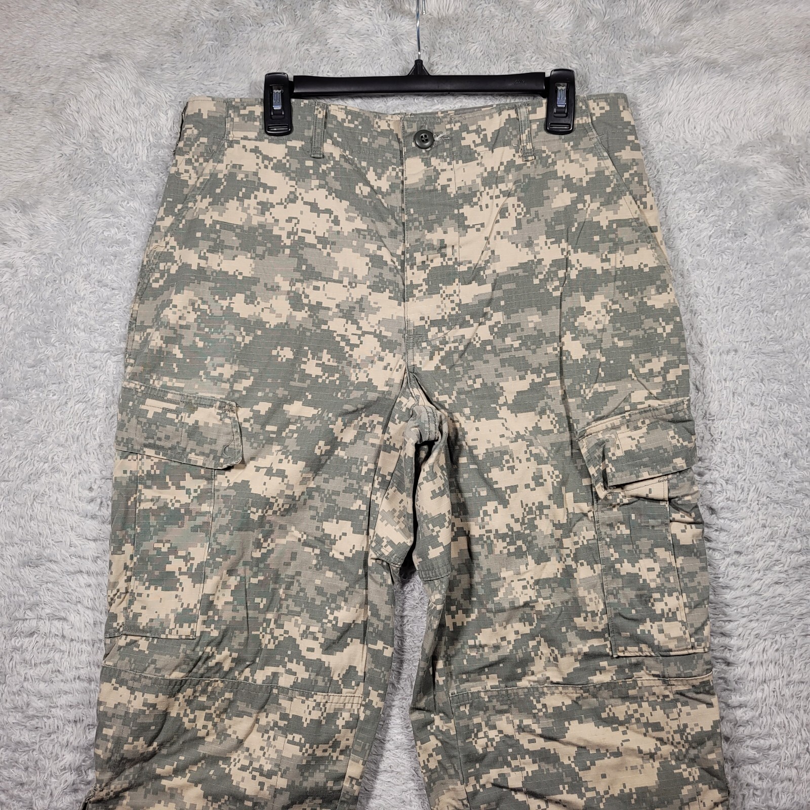 ACU Digital Camo Combat Cargo Pants Ripstop - MEDIUM Regular Military Army #
