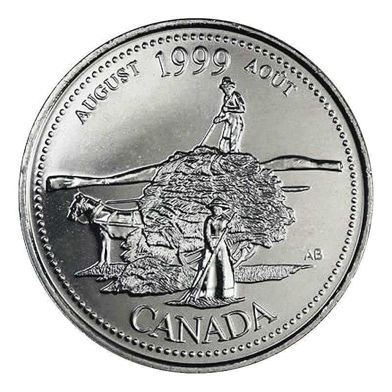 🇨🇦 Canada quarter 25 cents coin, Through the Second Millennium