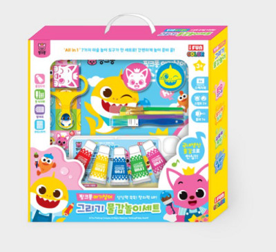 Pink fong Baby Shark Drawing Paint Game Set/Free Express