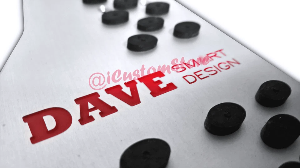 Cojines de pedal de metal Dave Smart Design Style rojo Smart Fortwo Forfour III 453 Foto 2 de 4