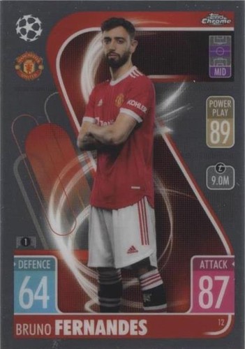 Topps Match Attax 2021/22 100 Club Bruno Fernandes #455 Manchester