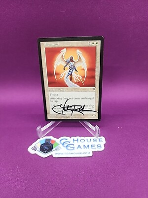 MTG Archangel Visions Signed Christopher Rush Gen 2B Magic Artist