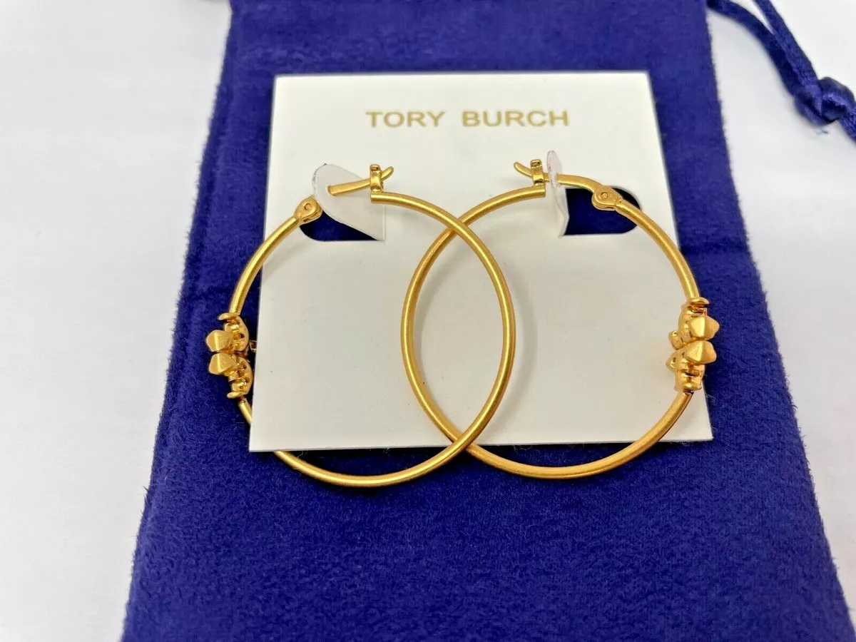 Tory Burch Eleanor Hoop Earrings Style 83431 Fast Free Shipping