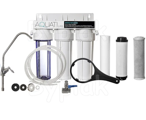 Premium Tap 3 Stage Home Under Sink Water Purifier and De-chlorinator Filter Kit