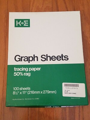 Keuffel & Esser Graphenpapier Semi-Logarithmisch 5 Zyklen x 70