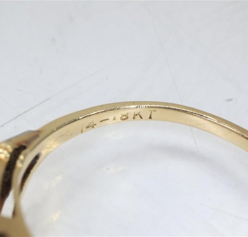 Vintage 14k/18k Deco Diamond Ring. Size 6 - Picture 5 of 6