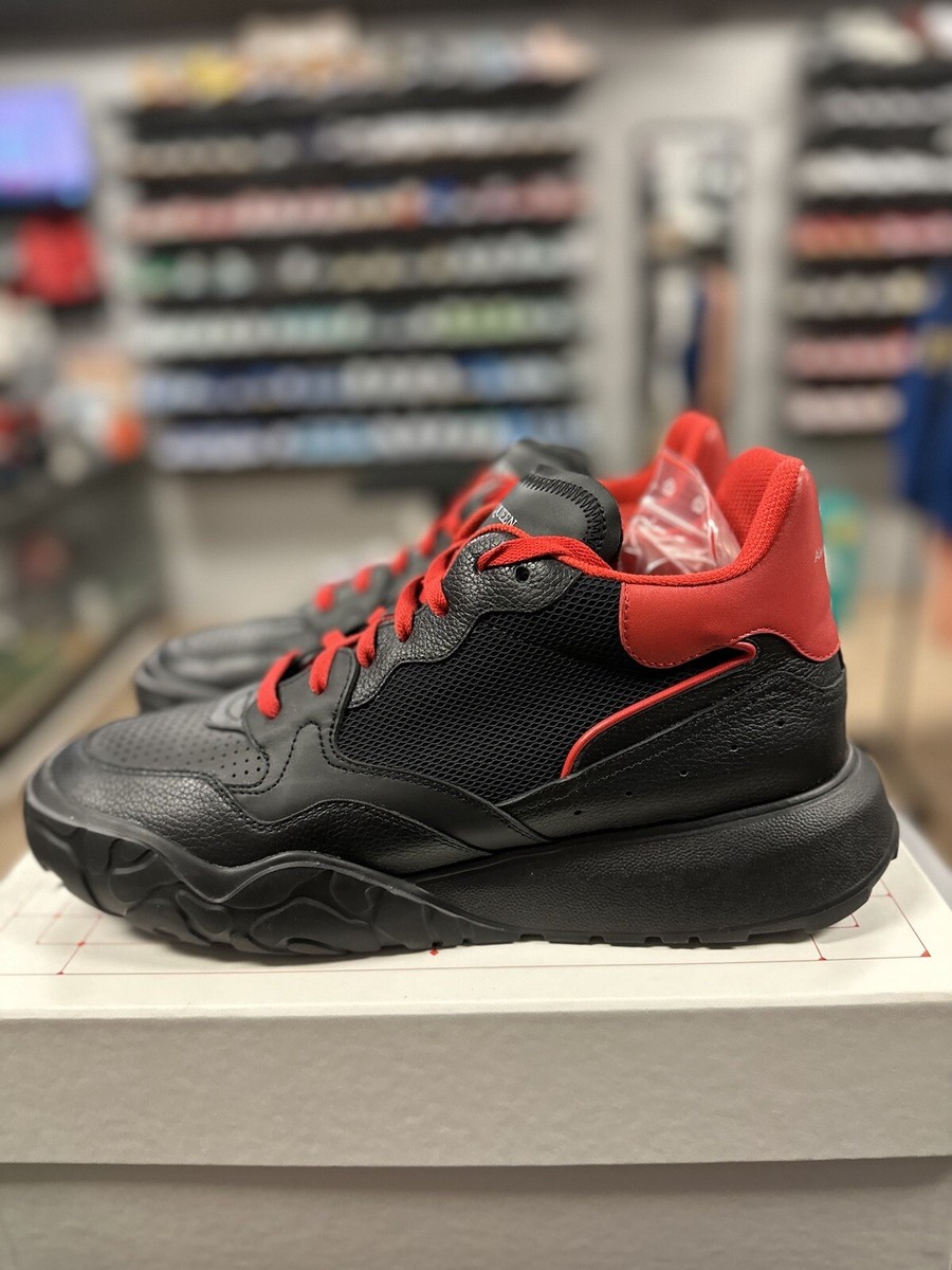 45EU/12US - Alexander McQueen COURT TRAINER Black/Red