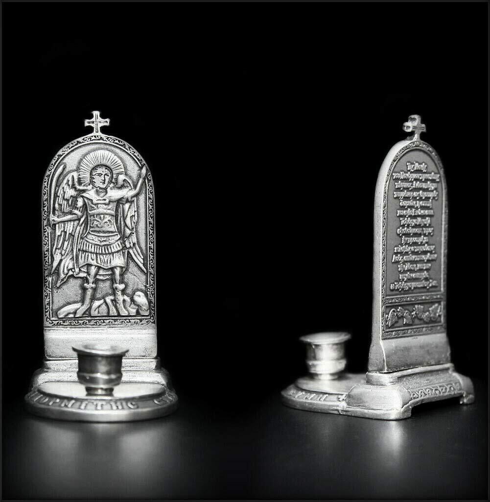 Archangel Michael Candlestick - Orthodox Candle Holder, Christian Gift