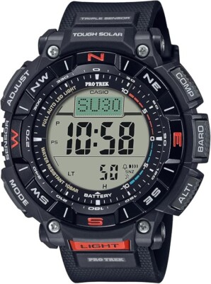 CASIO Men Watch PRO TREK PRG-340-1JF Black Tough Solar Compass Outdoor Digital
