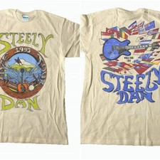 1993 Steely Dan Tour Rare Sand T shirt classic style Men Women tee NH15429