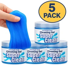 5 Pack Dust Cleaning Gel for Car & Electronics – Reusable Slime Cleaner for Car
