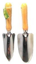 Transplanter and Garden Trowel Stainless Steel Combo